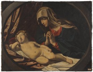 Jomfruen og det sovende barnet av Guido Reni