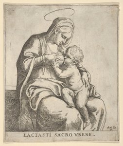 Jomfruen som ammer spedbarnet Kristus, ca. 1590-1610. av Guido Reni