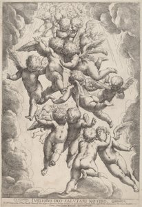 Engler i ære av Guido Reni, after Luca Cambiaso