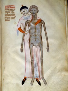 Kirurgi: Disseksjon av thorax. Miniatyr i ""Liber notables Philippi den syvende kongen av frankerne, hentet fra bøkene til Galien"" skrevet av Gui (Guy) av Pavia