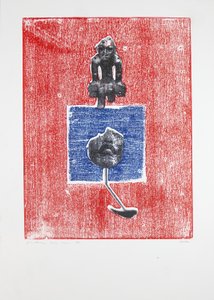 Invisible Room nº3, 2019 (tresnitt og silketrykk) av Guilherme Pontes