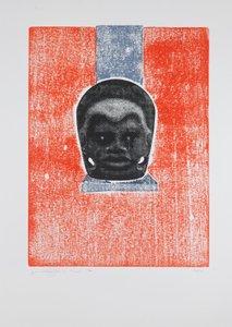 Invisible Room nº5, 2019 (tresnitt og silketrykk) av Guilherme Pontes