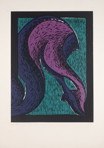 Legs Crossed Nº2, 2019 (linocut)