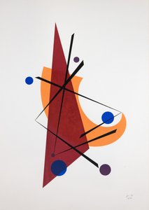 Movement Nº5, 2019 (silketrykk) av Guilherme Pontes