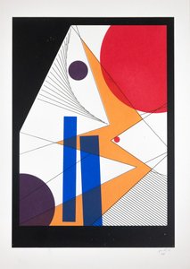 Movement Nº6, 2019 (silketrykk) av Guilherme Pontes