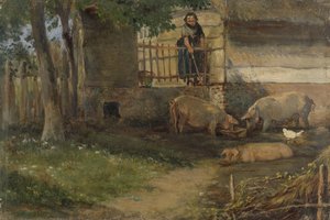 Griser i en hage av Guillaume Anne van der Brugghen