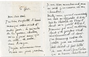 Brev til Andre Breton, 1918 av Guillaume Apollinaire