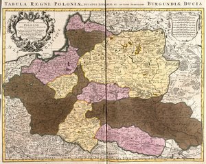 Kart over kongeriket Polen med hertugen av Litauen (radering av Guillaume Delisle