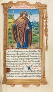Trykt Timebok Bruk av Roma: fol. 100r, St. James the Greater, 1510. av Guillaume Le Rouge