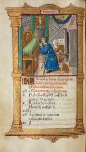 Trykt Timebok Bruk av Roma: fol. 12v, novemberkalenderside, 1510. av Guillaume Le Rouge