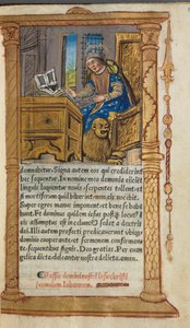 Trykt Timebok Bruk av Roma: fol. 20r, St. Mark, 1510. av Guillaume Le Rouge