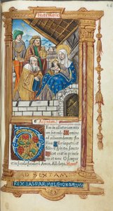 Trykt Timebok Bruk av Roma: fol. 38r, Adoration of the Magi, 1510.