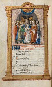 Trykt Timebok Bruk av Roma: fol. 7v, junikalenderillustrasjon, 1510. av Guillaume Le Rouge