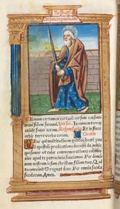 Trykt Timebok Bruk av Roma: fol. 99v, St. Paul, 1510.