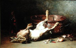 Stilleben med en hare og en gryte, 1886