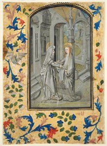 Blad fra en timebok: Bebudelse til hyrdene, ca. 1470-1480.