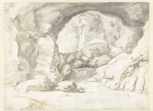 Utsikt i hvelvene til en klassisk ruin av Guilliam du Gardijn