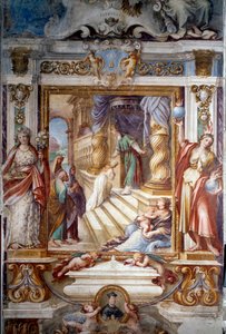 Presentasjon av Maria ved tempelet (fresco av Guiseppe Nicola Nasini