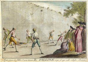Il Pallone fra spill, middager og årlige fester som er utkledd i Toscana og spesielt i Firenze, pub. 1790 (håndfarget gravering)