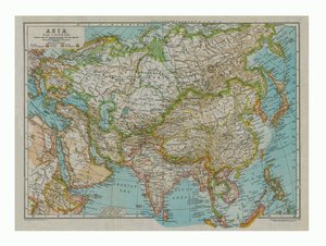 Kart over Asia, c1910