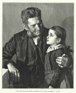 "Han trakk henne til sin side og stilte henne mange spørsmål" (gravering) av Gunning (after) King