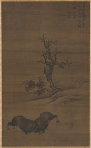 Herdboys and Buffalo in Landscape, 1200-tallet. av Guo Min
