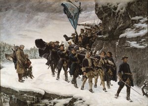 Bringer hjem kroppen til kong Karl XII av Sverige av Gustaf Cederström