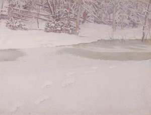 Nyfallen snø av Gustaf Fjæstad
