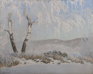Hvit frost i solskinn av Gustaf Fjæstad