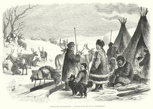 Samoyede leir (gravering) av Gustav (after) Sundblad