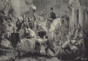 Louis Napoleon besøkte Paris-barrikadene på hesteryggen natten til 3. desember 1851