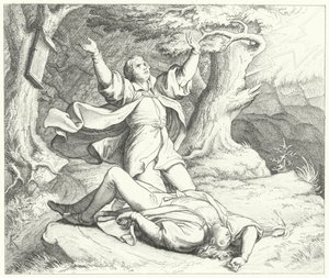 Alexis, venn av Martin Luther, etter at han ble truffet av lynet under deres reiser, 1505