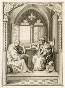 Luther leser for kurfyrsten Johann dem Bestaendigen (Jean I de Saxe av Gustav Ferdinand Leopold Konig
