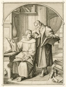 Martin Luther og Philipp Melanchthon (Philippe, Philippus Melanchthon av Gustav Ferdinand Leopold Konig