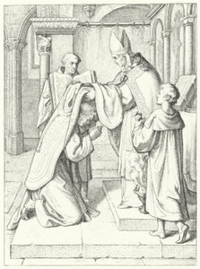 Martin Luther er ordinert til prest av Jerome Scultetus, biskop av Brandenburg ved Erfurt-katedralen, 3. april 1507 av Gustav Ferdinand Leopold Konig