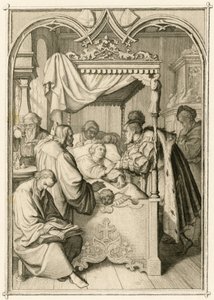 Martin Luther er svært syk, kurfyrsten Johann Friedrich (Johann Frederic Ier de Saxe av Gustav Ferdinand Leopold Konig