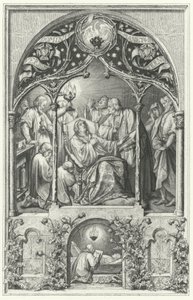 Martin Luthers død (gravering) av Gustav Ferdinand Leopold Konig