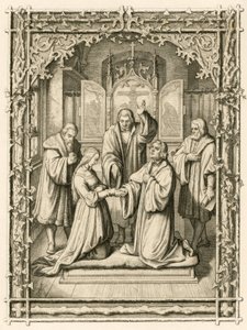 Bryllupet Martin Luther og Katharina von Bora (Catherine de Bore av Gustav Ferdinand Leopold Konig