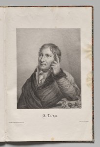 Tysklands berømte forfattere: Portrett av Chrisoph August Tiedge av Gustav Karl Friedrich Luderitz