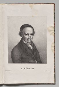 Tysklands kjente forfattere: Portrett av Christopher Martin Wieland av Gustav Karl Friedrich Luderitz