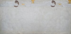 Beethoven Frise: Lengselen etter lykke - panel 2, venstre langvegg av Gustav Klimt