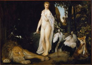 Fabel (olje på lerret av Gustav Klimt