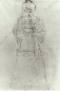Jente som leser jeg, av Gustav Klimt