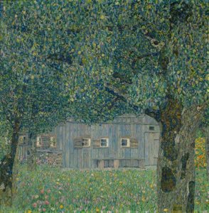 Øvre østerriksk gårdshus av Gustav Klimt