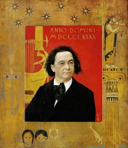 Portrett av Joseph Pembaur, pianisten og komponisten, 1890 av Gustav Klimt