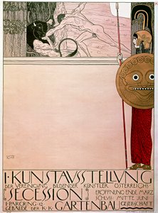 Plakat for den første utstillingen av løsrivelsen (Theseus og Minotaur) av Gustav Klimt