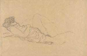 Sovende kvinne av Gustav Klimt
