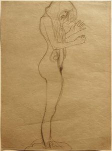 Studie for poesi i Beethoven-frisen av Gustav Klimt