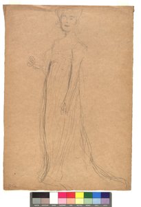 Studie zu einem Damenporträt av Gustav Klimt