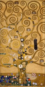 Livets tre (Stoclet Frieze) detalj på venstre side, ca. 1905-09 (tempera og akvarell) av Gustav Klimt